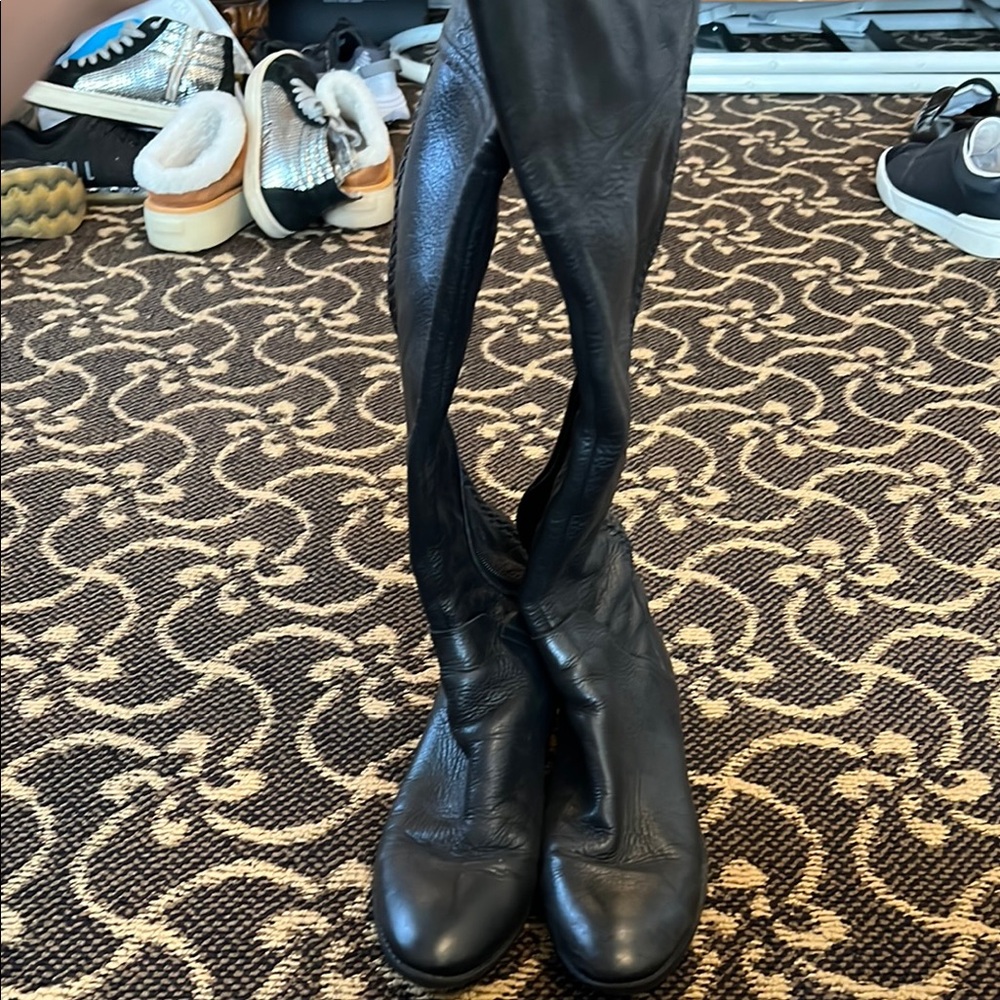 Women's Black Leather Boots